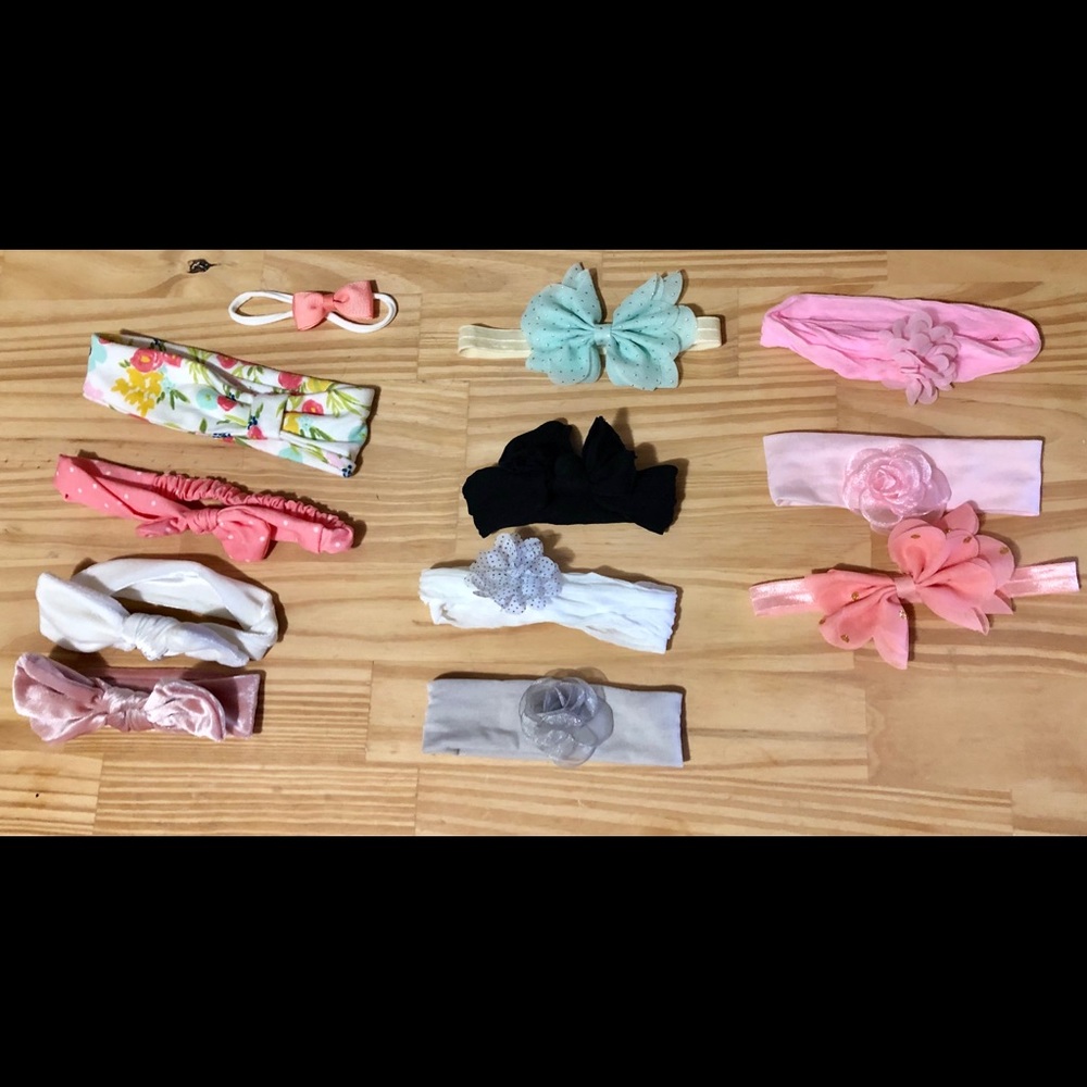 12 baby headbands